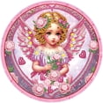 thumbnail image 2 of FLOPESN Holiday Themed DIY Diamond Art Painting Pendant, Festive Atmosphere Home Decor Round Ornament-Love Girl, 2 of 8