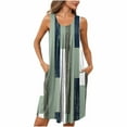 thumbnail image 2 of Sakmal Nightgowns for Women with Pockets Pleated Sleep Tanks Loungewear Green Sleeveless Sleep Tanks, 2 of 7