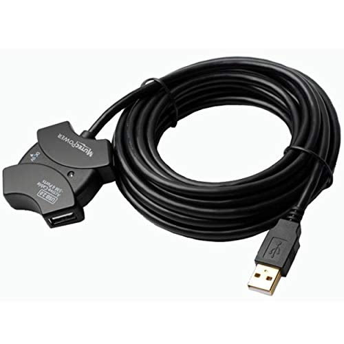 MutecPower 16.5 ft USB 2.0 Active Extension cable with 4-Port USB Hub and extention chipset - USB Male to Female cord / Repeater Cable 16.5 Feet Black - Walmart.com