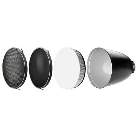 UPC: 0810008712160 | 45-Degree Deep Focus Reflector with Honeycomb Grids & Diffusion  Bowens-Mount  Silver/Black