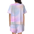 thumbnail image 3 of Lsque Rainbow Women's Short-Sleeved Pajama Set - 2 Piece Soft and Lightweight Sleepwear Set-XX-Large, 3 of 9