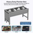 thumbnail image 4 of USYOLUR Outdoor HDPE Raised Garden Bed, 49x21x27in Weatherproof Planter Box with Legs, Raised Planter Beds for Garden, Patio, Deck, Balcony (Gray), 4 of 9