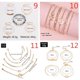 thumbnail image 3 of JJ juego de 6 pulseras Boho para mujer borlas hojas circulares cadenas brazalete joyería, 3 of 4