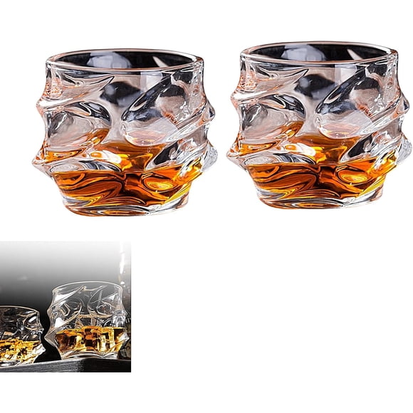 Paquete de 2/4 vasos de whisky de vidrio japonés, vidrio de whisky de vidrio japonés Hoshi, vidrio de whisky de vidrio japonés, vasos de whisky Tsukiglass, vaso de whisky de vidrio japonés
