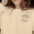 thumbnail image 4 of Sudadera de Halloween para Mujer, Suéter Bordado de Temporada Espeluznante, Suéter de Otoño Fantasma. Albaricoque S, 4 of 8