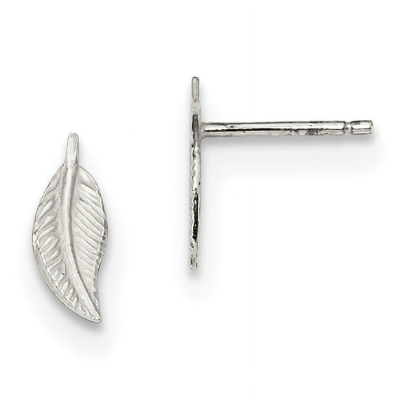 Primal Silver Sterling Silver Feather Post Earrings
