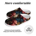 thumbnail image 6 of Yiaed Rose Flowers Print Slippers Fuzzy Warm Cozy Slippers Non Slip House Slippers For Indoor Outdoor Slippers House Slippers-39/40, 6 of 7