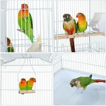 Medium Wire Bird Cage Hanging Travel Birdhouse for Finches Canaries