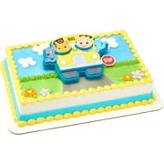 DECOPAC DecoSet CoComelon Ready for Adventure! Cake Topper, 4 Piece Cake Decoration Set With JoJo, Kittens, Wally, and Ello Puzzle Jigsaw (27978)