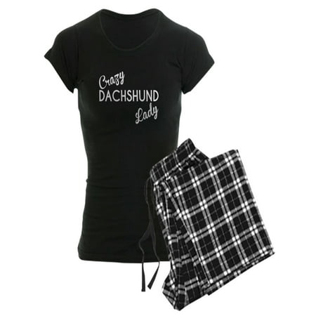 

CafePress - Crazy Dachshund Lady Pajamas - Women s Dark Pajamas