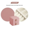 thumbnail image 5 of Casegrace Travel Three Layer Jewelry Box Women Girls Leather Multifunctional Organizer Earrings Necklace Storage Jewelry Case With Button Lock, 5 of 8