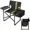 Black, variant on Heavy Duty Folding Camping Chair 265 lbs Capacity, Aluminum Frame Lawn Chair with Insulated Cooler and Side Table for Tailgating
