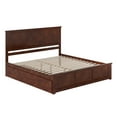 thumbnail image 2 of AFI Madison King Wood Platform Bed with Matching Footboard and Storage Drawers, Walnut, 2 of 14