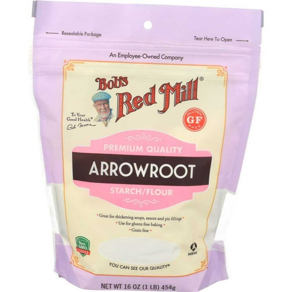 Bobs Red Mill Grain Free Arrowroot Starch, 16 Ounce -- 4 per Case.