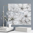 thumbnail image 4 of AEFER White Grey Flowers Wall Pictures: Grey Wall Decor Gray Wall Art Abstract Blossoom Grey Floral Painting Grey Canvas Poster Modern Elegant Prints for Unframe: 10x8inch(25x20cm), 4 of 6