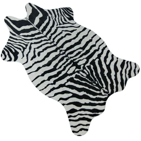 Zebra/Cow Goat Printed Rug Velvet Imitation Leather Rug Cowhide Animal Skins Natural Shape Carpet Decoration Rug 11075cm