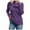 Purple, variant on Womens Solid Long Sleeve Pullove Round-Neck Casual Sweater Tops