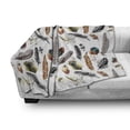 thumbnail image 3 of Feathers Soft Flannel Fleece Throw Blanket, Arrangement of Types of Quills in Vivid Tones Grey Splashes Image Print, Cozy Plush for Indoor and Outdoor Use, 70" x 90", Multicolor, by Ambesonne, 3 of 6