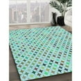 thumbnail image 3 of Ahgly Company Machine Washable Indoor Rectangle Transitional Mint Green Area Rugs, 5' x 7', 3 of 7
