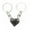 Black, variant on 2Pcs Love Heart Brick Keychain For Couples Friendship Heart KeyRing Jewelry WY4-Orange