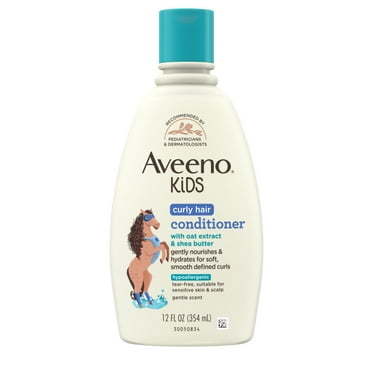 Aveeno Kids Curly Hair Conditioner, Tear Free Curl Hair Products, 12 fl oz