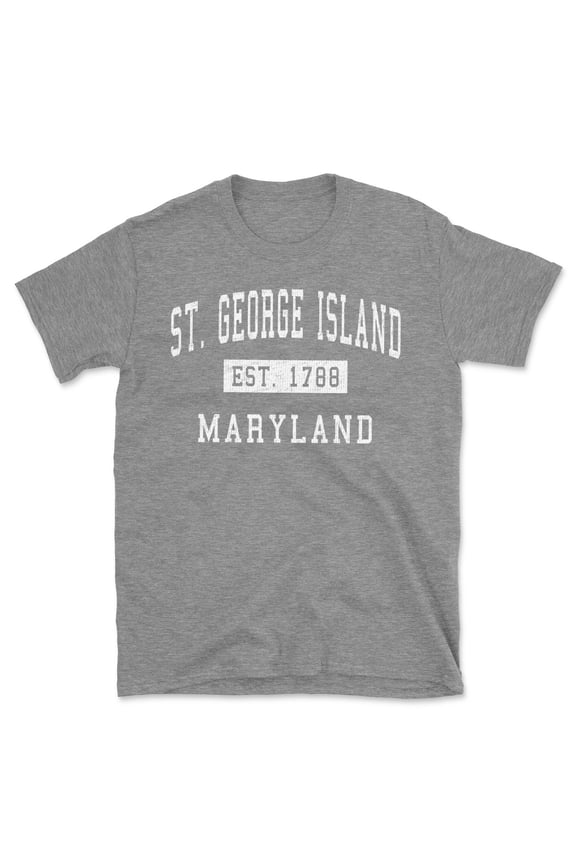 St. George Island Maryland Classic Established Men's Cotton T-Shirt