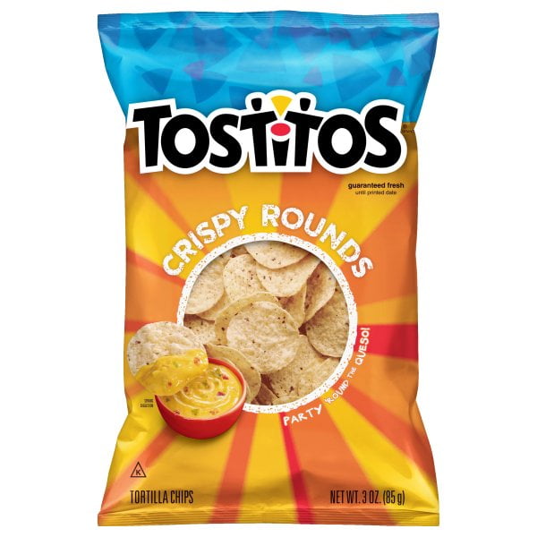 Tortilla Chips Crispy Rounds, 3 Oz Bag, 28/carton Bundle of 5 Cartons