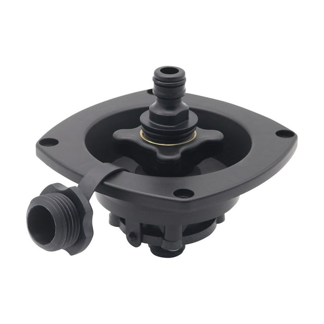 Almencla RV Water Fill Inlet Assembly Inlet Water Cap for Marine Trailer Camping Black