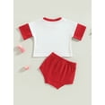 thumbnail image 5 of Blotona Baby Girls Summer Outfit Fruit Letter Print Short Sleeve T-shirt and Elastic Casual Shorts Set, 5 of 10
