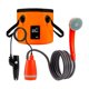 thumbnail image 1 of Bomba de ducha portátil para campamento, ducha práctica para exteriores, USB con cubo, ducha de Camping para mochilero, Camping, lavado de coches Naranja, 1 of 8