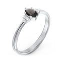 thumbnail image 3 of Birthstone Oval Ring with Shoulder Accents - Smokey Quartz (June), 3 of 5