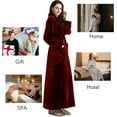 thumbnail image 6 of AMITOFO Plush Robes for Women Soft Warm Fleece Bathrobe Ladies Long Comfy Spa Bath Robe Housecoat, 6 of 9