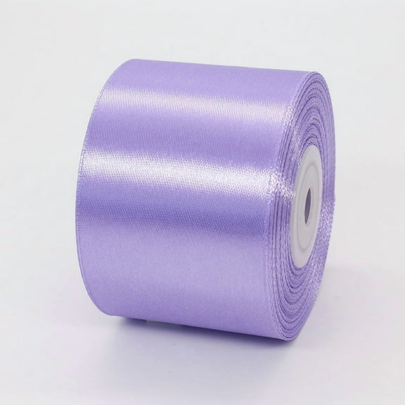 2 inch Light purple Satin Ribbon 22m Solid Fabric Ribbons Roll for Gift Wrapping, Satin Weddings,Flower Bouquet, Invitations,Sewing,Party Decorations, Holiday Decorating and More