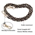 thumbnail image 2 of MINKUROW 49" Synthetic Leather Shoulder Strap Metal Chain Strap Handbag Chains Purse Straps Shoulder Cross Body Bag Replacement Interchangeable, 2 of 7