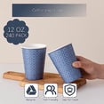 thumbnail image 4 of 240 Pack 12 oz Disposable Paper Cups, Hot/Cold Beverage Paper Drinking Cups, Navy Floral Paper Coffee Cups 12 oz for Home-use, Office, Restaurant and Events, 4 of 6