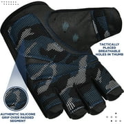 RDX Weight Lifting Gloves Fitness Bodybuilding Training Cycling Gym Equipment Blue Large