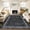 Black Grey, variant on Washable Runner Rug 2x6 Kitchen Hallway Scalloped Rugs, Non Skid Stain-Resistant Solid Bordered Rug Soft Scalloped Entryway Carpet Runner for Bathroom Laundry Room Bedside(Black,2x6 ft)