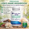 thumbnail image 3 of Lions Mane 1000 mg 4:1 Extract Supplement | Pure Fruiting Body | Mental Clarity, Focus, Cognitive Support | Made in USA | 120 Vegetable Capsule, 3 of 8