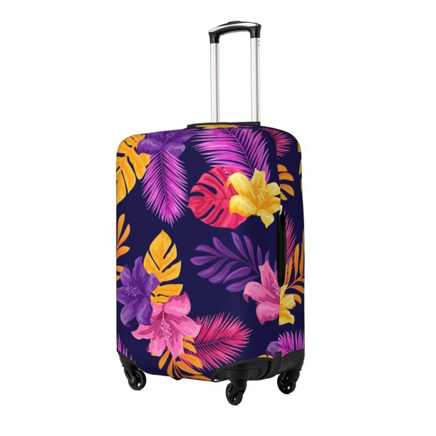 Balery Purple Flower Funda de equipaje, fundas para maletas, elástica, lavable, protector de maletas, compatible con maletas de 18 a 32 pulgadas-X-Large