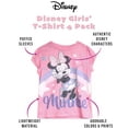 thumbnail image 5 of Disney Girls T-Shirts - 4 Pack Minnie Mouse, Disney Princess Short Sleeve Girls Graphic Tees (Size: 2T-7), 5 of 7