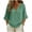 Green, variant on Ziynglg Shirts for Women V Neck 3/4 Length Sleeve Loose Tops Summer Lightweight Button Tops Beach Vacation Shirts