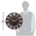 thumbnail image 7 of Infinity Instruments Wine Barrel Dark Brown Round 23-inch Quartz Analog Wall Clock, 7 of 7