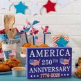 thumbnail image 2 of USA 250th Anniversary Wooden Sign Table Decor 7x4.7 inch, Patriotic Map 250 Years of Freedom Wooden Indoor Home Decoration ,4th of July Decor, 2 of 7