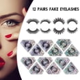 thumbnail image 3 of 12 pares de pestañas postizas naturales hechas a mano cómodas de visón de 4 esti maquillaje femenino, bricolaje suave y tenu G002 Sunnimix Pestañas postizas, 3 of 8