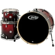 Pacific Drums CM3 Concept Maple Drum 3-Piece Shell Pack - Red Black Fade