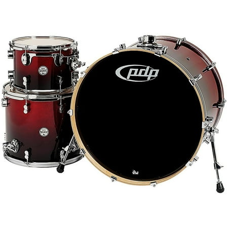 Pacific Drums CM3 Concept Maple Drum 3-Piece Shell Pack - Red Black Fade