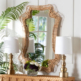 bali & pari Isley Rattan BOHO Mirror, Natural Brown - Walmart.com