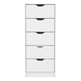 thumbnail image 1 of Pemberly Row Contemporary Engineered Wood 5-Drawers Dresser in White, 1 of 5