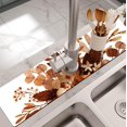 thumbnail image 3 of Kitchen Sink Splash Guard Faucet Mat -1 PC Super Absorbent Fast Drying Mat Sink Gadgets-Splash Guard Behind Faucet Drip Catcher for Kitchen, Bathroom,Sink Mat, Dish Drying Mat, Bathroom(23.5" X 5.5" ), 3 of 5