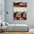 thumbnail image 5 of Red Marble Kitchen Curtains Sets for Windows 24 Inch Length, Grey Gold Texture Vintage Farmhouse Art Rod Pocket Window Treatments Tier Curtains and Valances Set for Bedroom/Bathroom, 5 of 8